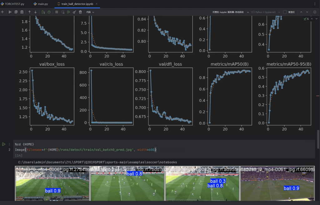 训练结束后的一些展示数据截图
