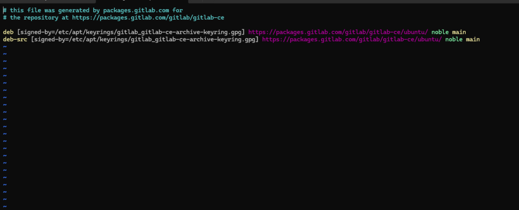 gitlab官方提供的一键脚本生成.list文件内容