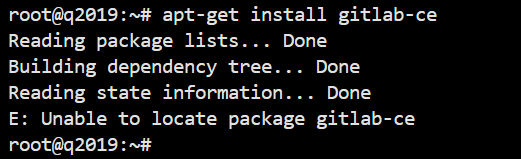 使用系统默认源安装gitlab-ce 报错截图